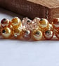 Golden Harvest - Handcrafted Gold Pearl & Crystal Cluster Bracelet  - Image 5