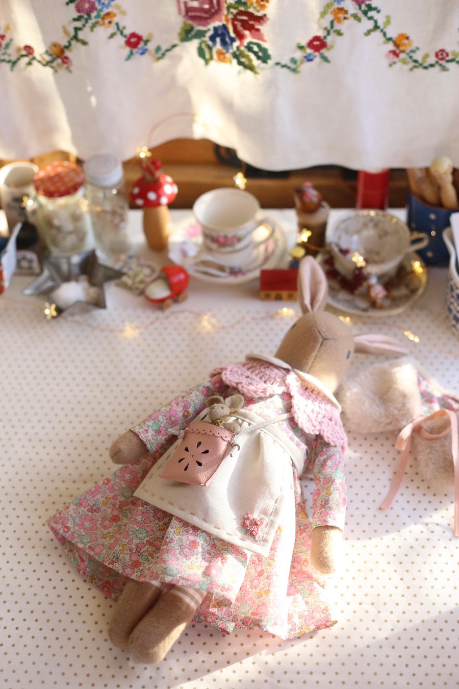 Heirloom Liberty Bunny - Betsy Ann pale pink