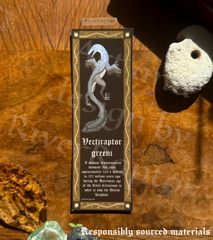 VECTIRAPTOR BOOKMARK - Dinosaur - Medieval-themed prehistory