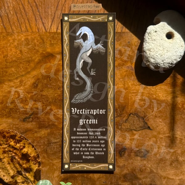VECTIRAPTOR BOOKMARK - Dinosaur - Medieval-themed prehistory