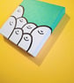 A bunch of Cheps! Acrylic painting on a mini canvas - Image 4