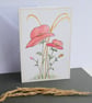 Poppies Wildflower Greetings Card with Envelope - Hand Painted Blank Card - Image 4