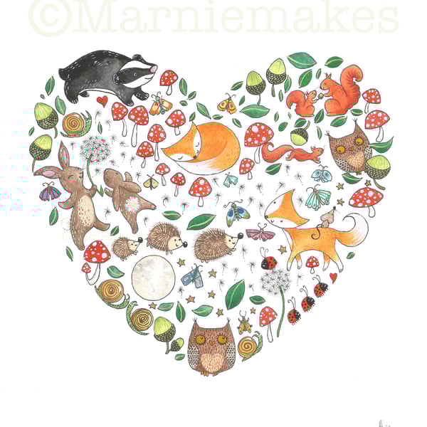 Heart Of The Forest - A5 Giclee Print 