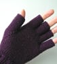 Plum fingerless gloves - Image 2
