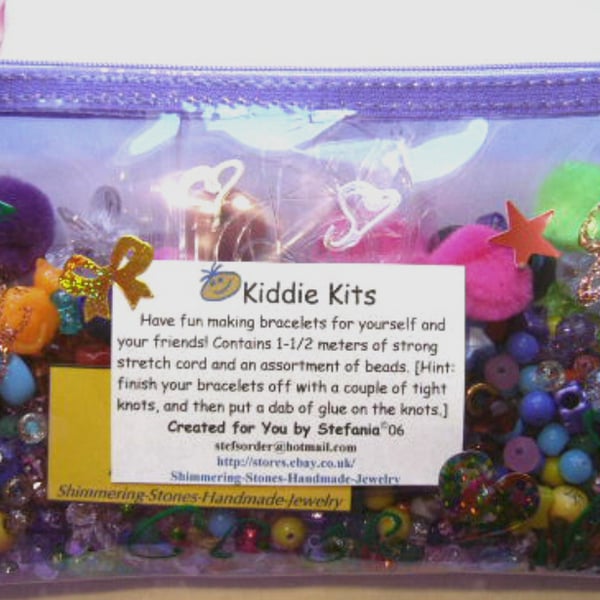 KIDDIE KITS - BEADING Kits for Children-Lavender-Craft Kit