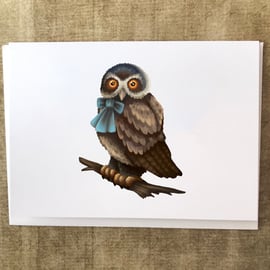 Spectacled Owl Blank Greeting Card