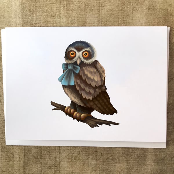 Spectacled Owl Blank Greeting Card