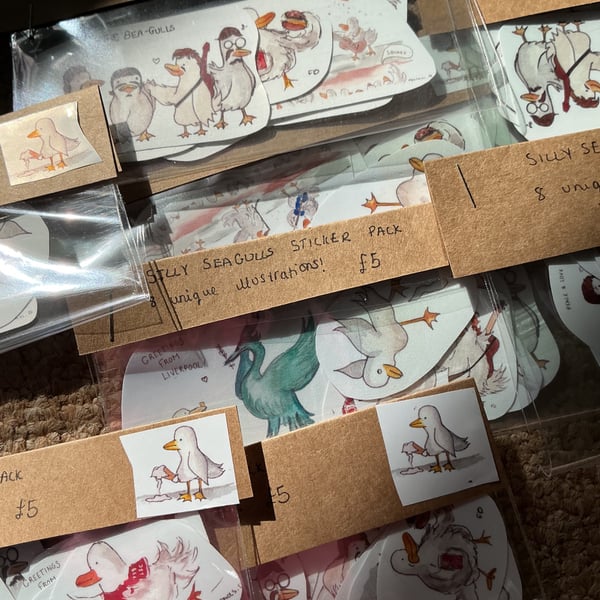 Silly seagulls sticker pack