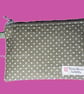 Pouch Khaki with a small white dot Print