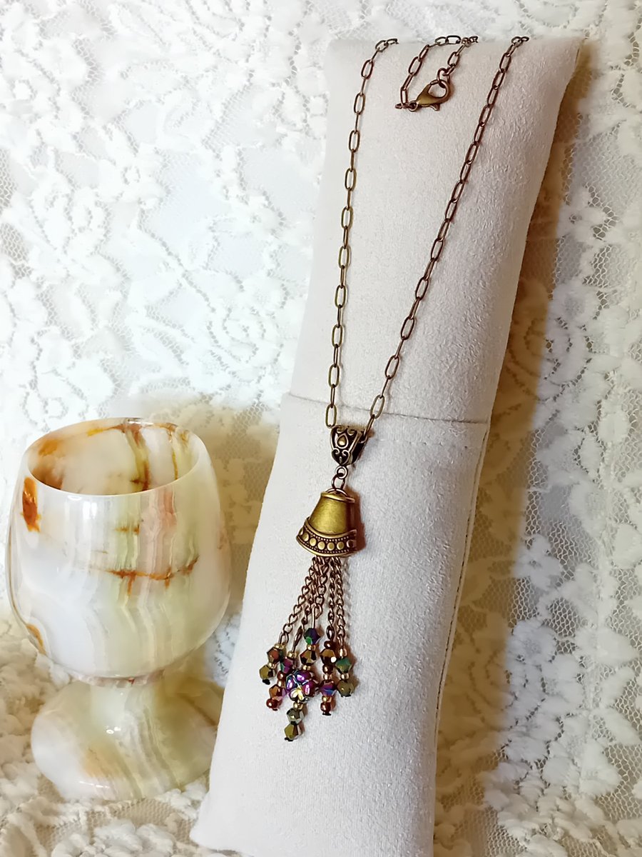 Bronze & Glass Necklace