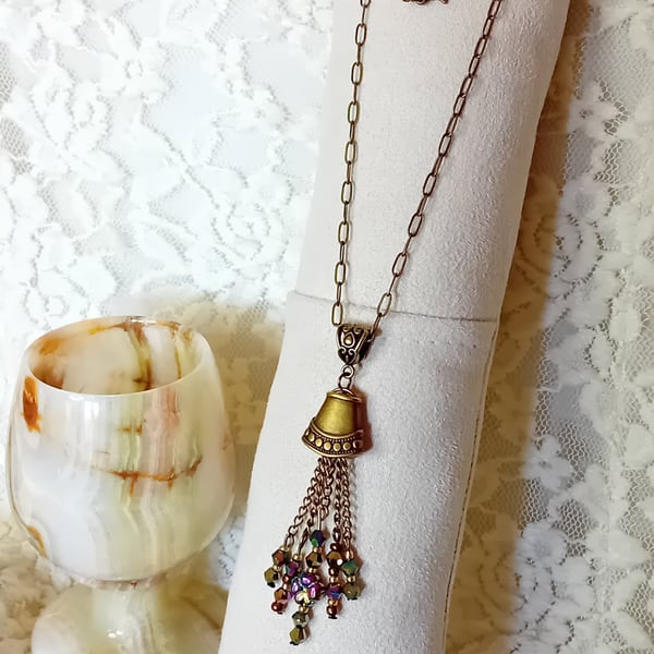 Bronze & Glass Necklace