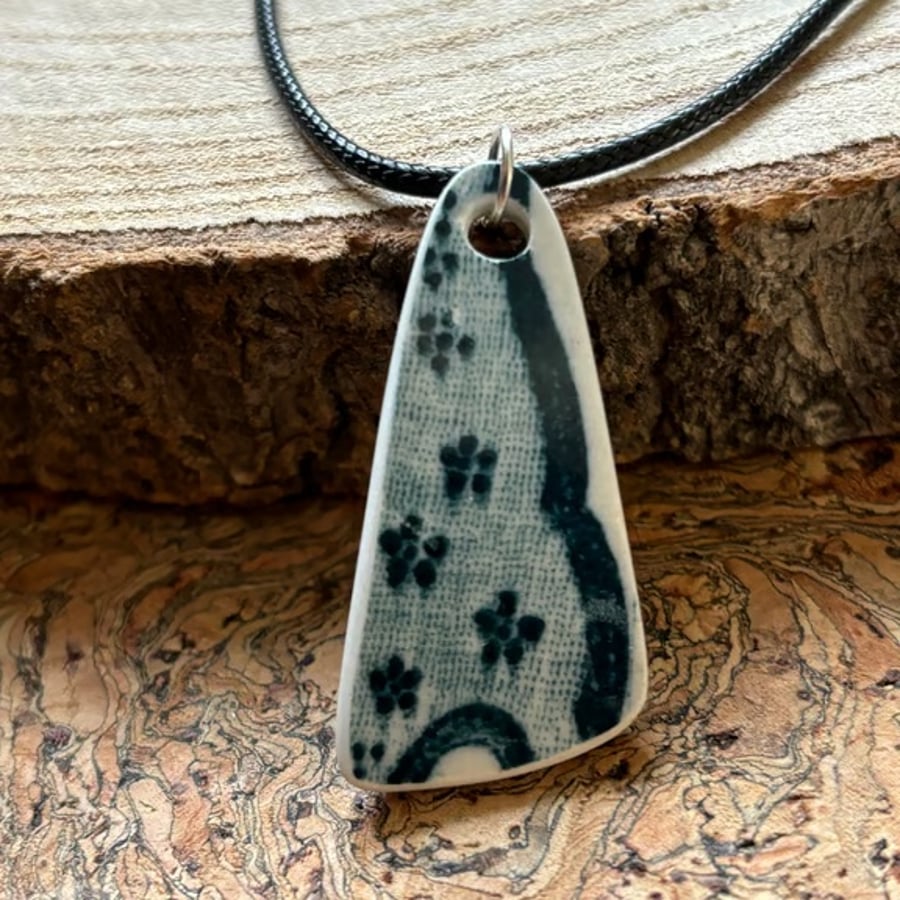 Handmade Pendant or Decoration, Eco Friendly Gift, Unique, Mudlark Ceramic.
