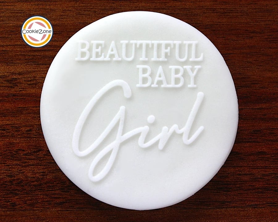 Beautiful Baby Girl Debossing Fondant Stamp