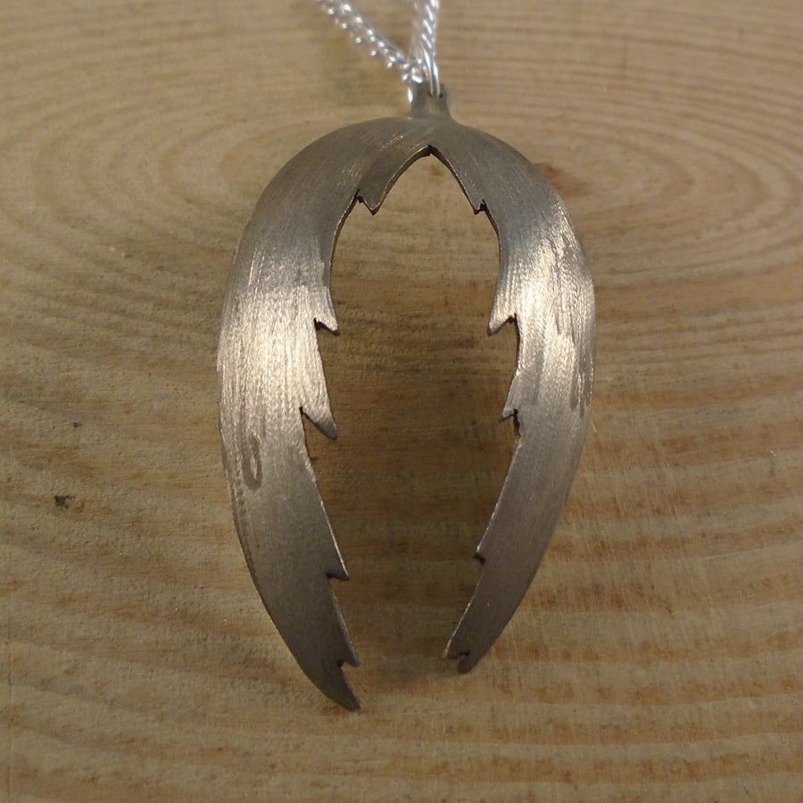 Upcycled Silver Plated Wings Spoon Necklace SPN102205