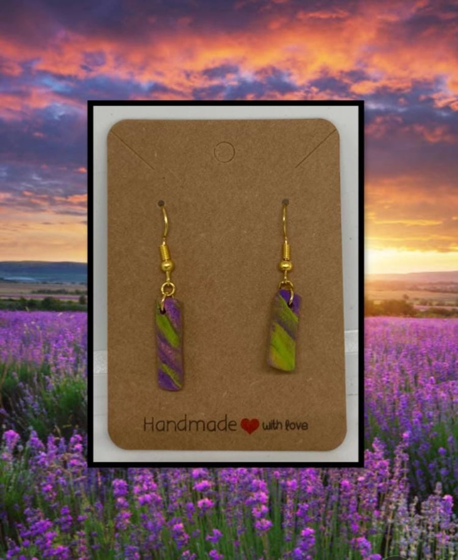 Outlet Lavender fields drop earrings