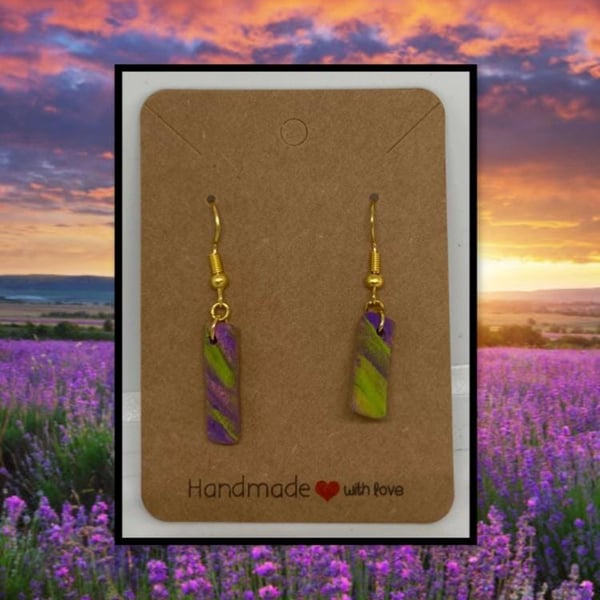 Outlet Lavender fields drop earrings
