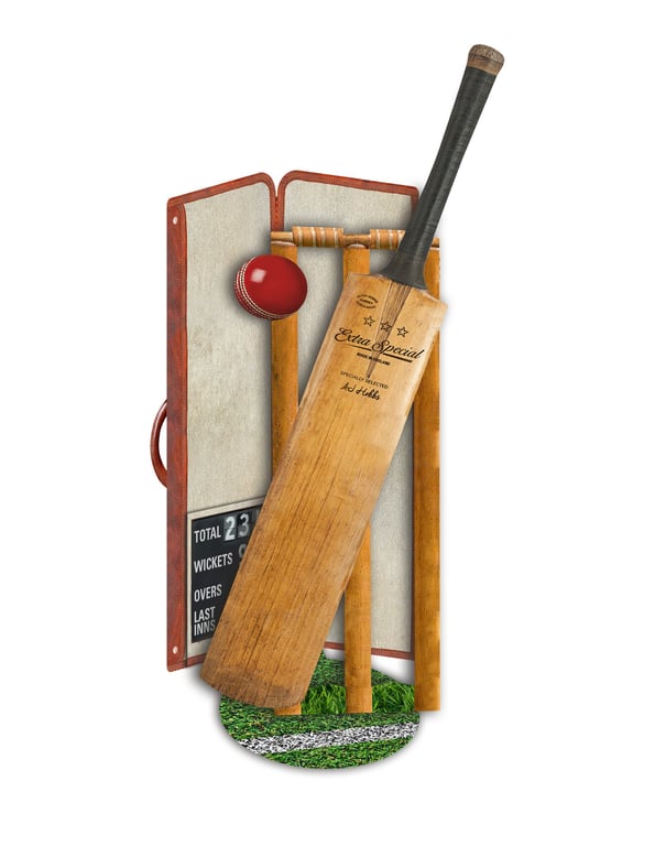 Cricket 3D sports greeting card