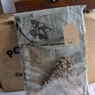 Eco printed paper leaf design 