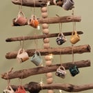 Mini ceramic mugs hanging decorations 