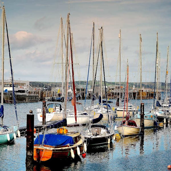 Picture Weymouth Harbour Boats Print, Photo Weymouth Dorset