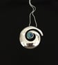 Large Swirl Pendant in Peacock Colours - Image 6
