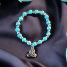 Yoga Chakras Turquoise beaded bracelet, Spiritual jewellery, boho jewellery, sto