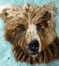 Unframed Needle Felted Brown Bear Portrait - Image 2