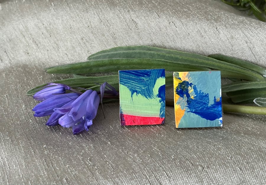 Bold, Stainless Steel Post Earrings.