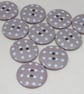 10 Polkadot Mushroom Brown Buttons - Image 1
