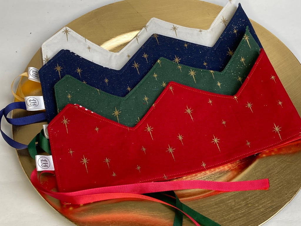 Set of 4 Christmas party crowns with Star of Bethlehem design