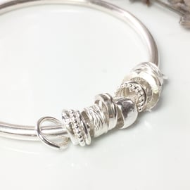 Chunky ring charm bangle