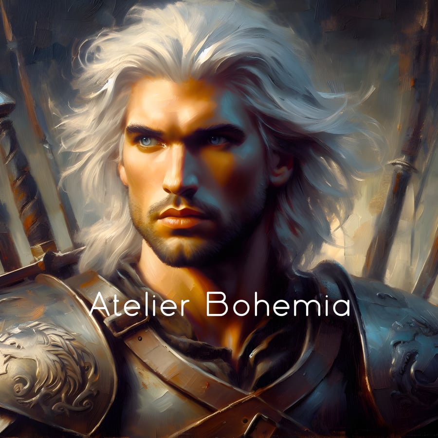 PRINTABLE Art, Medieval Warrior, Original Artwork, Game of Thrones Style