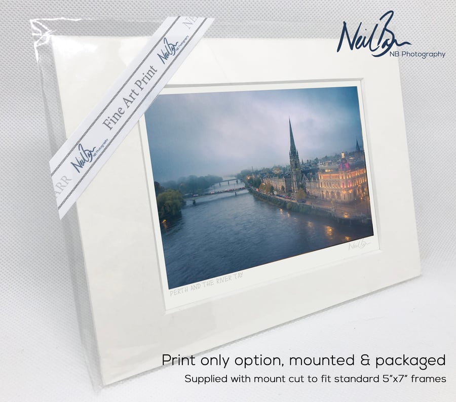 Perth & River Tay Scotland - A6 (7" x 5") Unframed Print