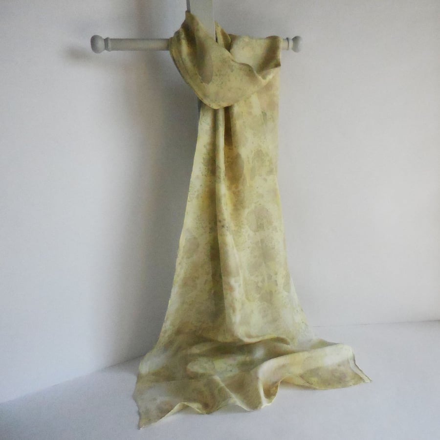 Eco Botanical printed silk scarf