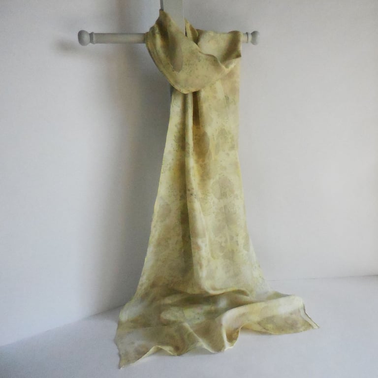 Eco Botanical printed silk scarf