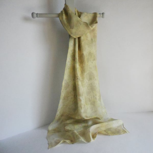 Eco Botanical printed silk scarf