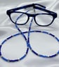Navy & Royal Blue Seed Bead 25” Glasses Chain