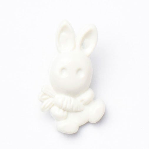 White rabbit baby buttons for knitting and crochet 15mm