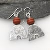 Sterling silver and jasper Skep earrings