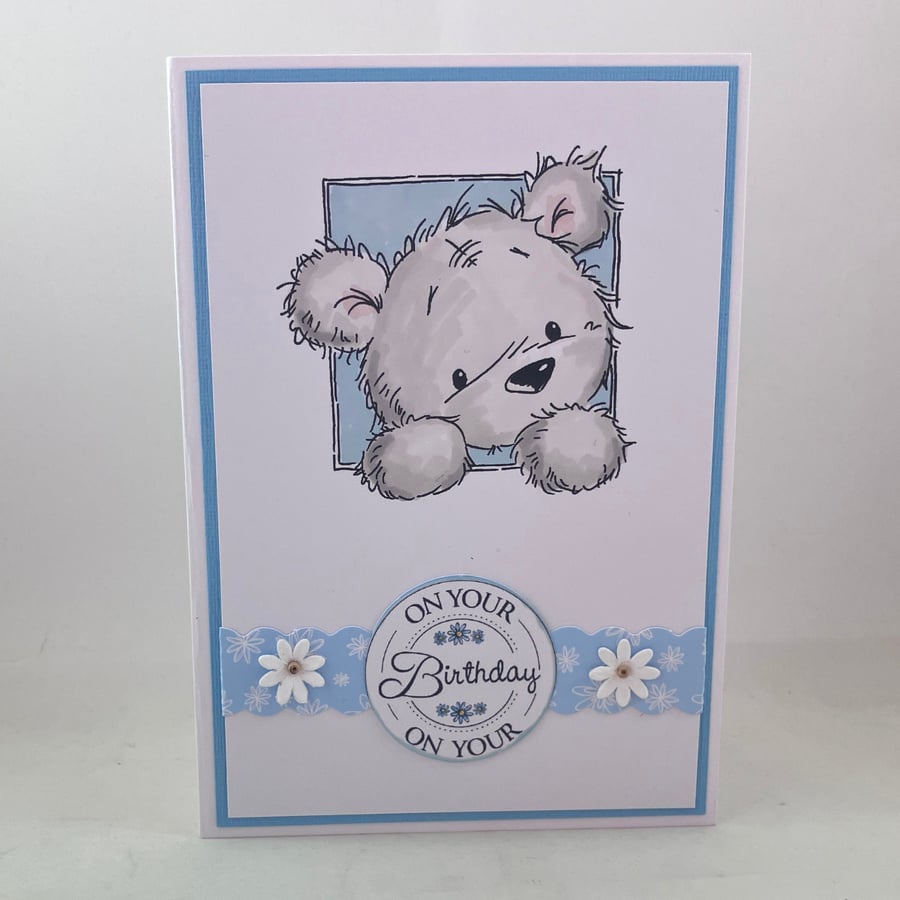 Cute bear birthday card