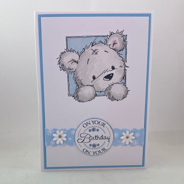 Cute bear birthday card