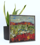 An original mixed media encaustic landscape - framed wax and oil painting - Image 8