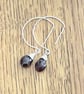 Ruby garnet drop contemporary earrings  - Image 2