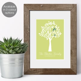 Personalised Family Print - Tree design