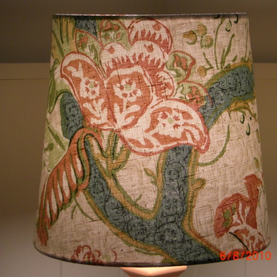 Handmade linen covered lampshade, Bloomsbury-look 