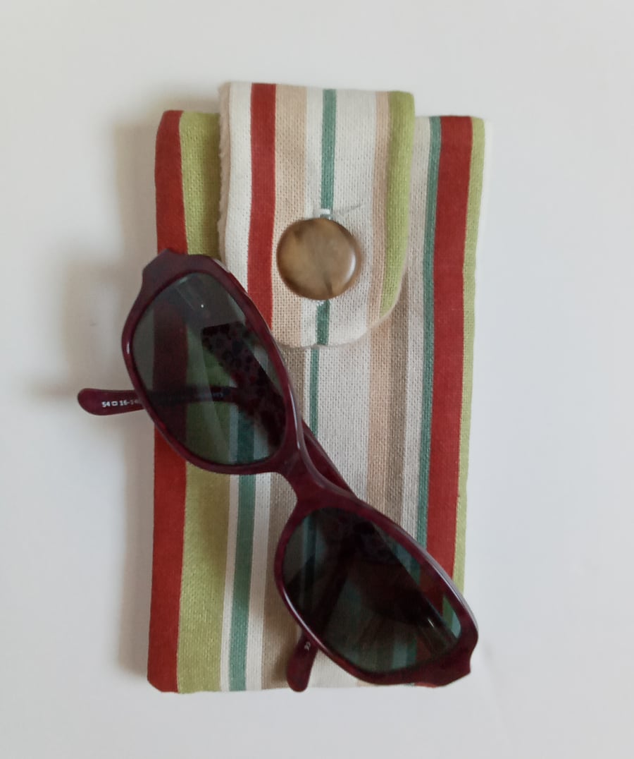 Fabric glasses case, sunglasses case, glasses case, striped glasses case, unisex