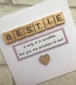 Handmade Bestie Card Best Friend Card Happy Birthday Bestie Card best friend bir - Image 2
