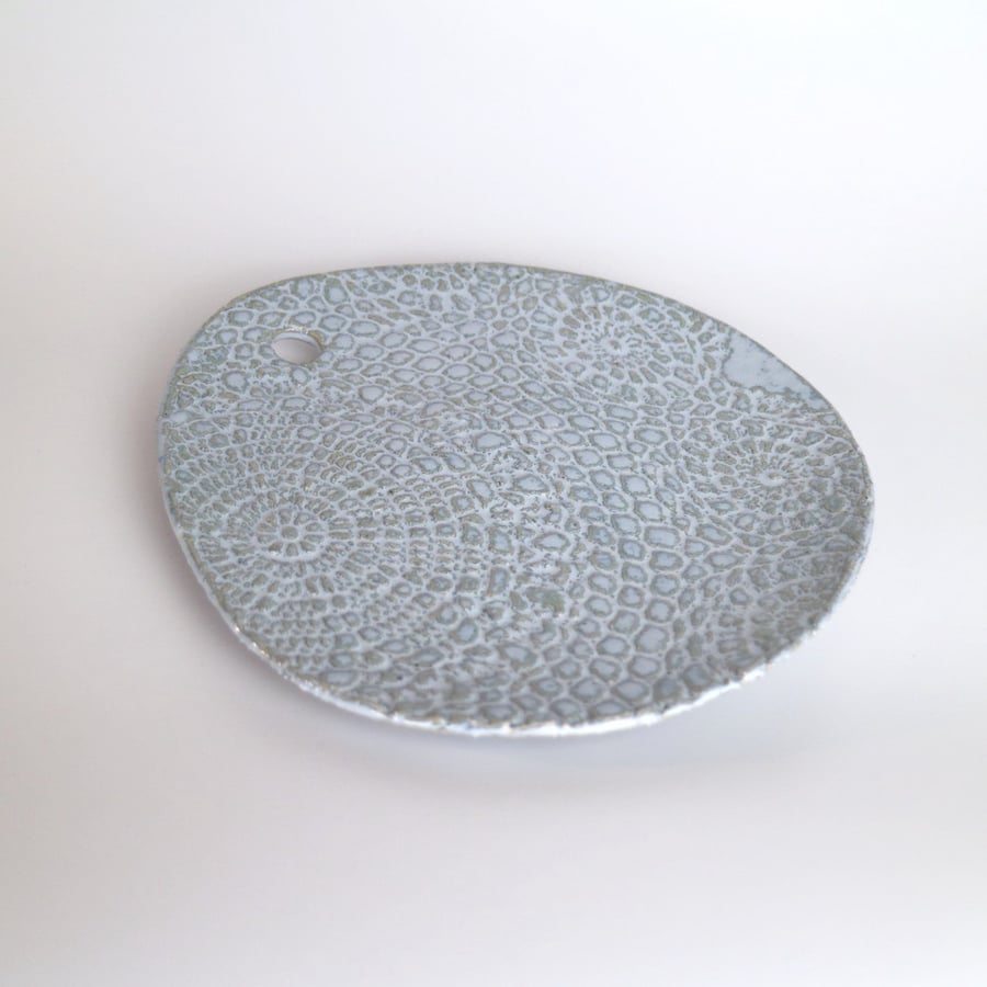 Cool Blue Ceramic Platter