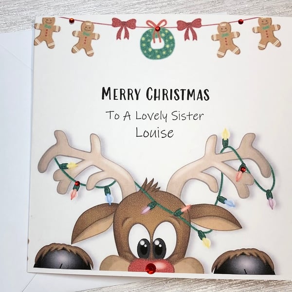 Cute Merry Christmas card for Niece, Granddaughter, Sister, Best Friend, Cousin