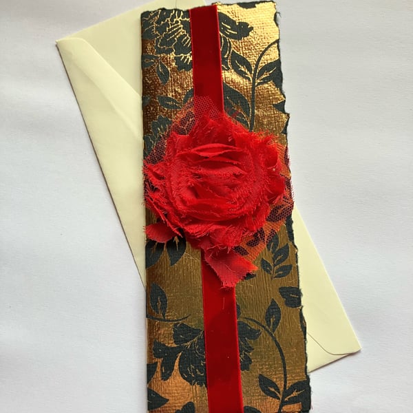 Pretty cool blank card in gold, black and red